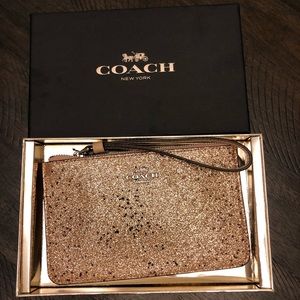 Coach glitter gold purse